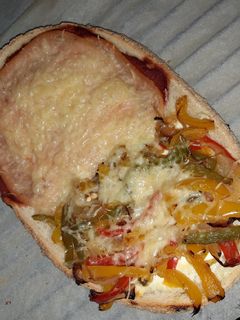 Une photo de Bruschetta moitié/moitié