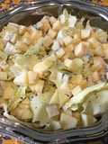 Salade Castelfranco aux deux fromages et pommes