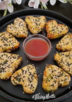 A picture of Baked Bread Sesame Tikkis.