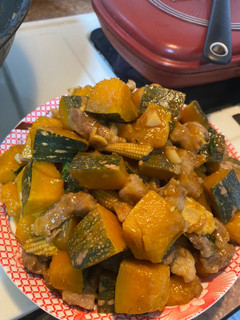 南瓜蠔油梅花肉 的食譜成品照片