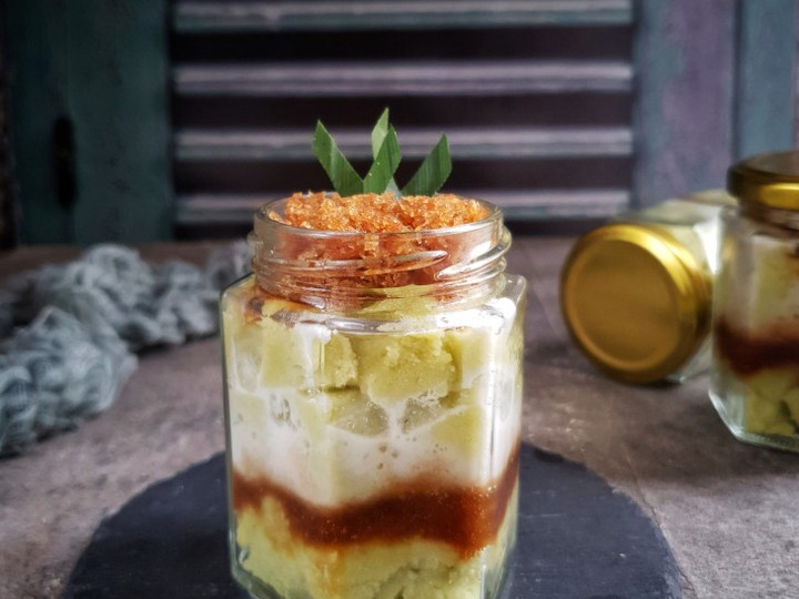 Bagaimana Membuat Klepon Cake in Jar yang Enak Banget