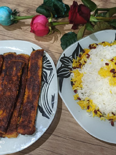 عکسی از دستور کوبیده مرغ تابه ای