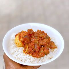 A picture of Native palm oil stew.