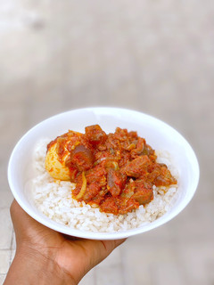 A picture of Native palm oil stew.