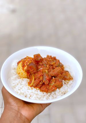 A picture of Native palm oil stew.