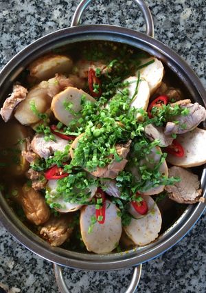 Hình của món Bún riêu.