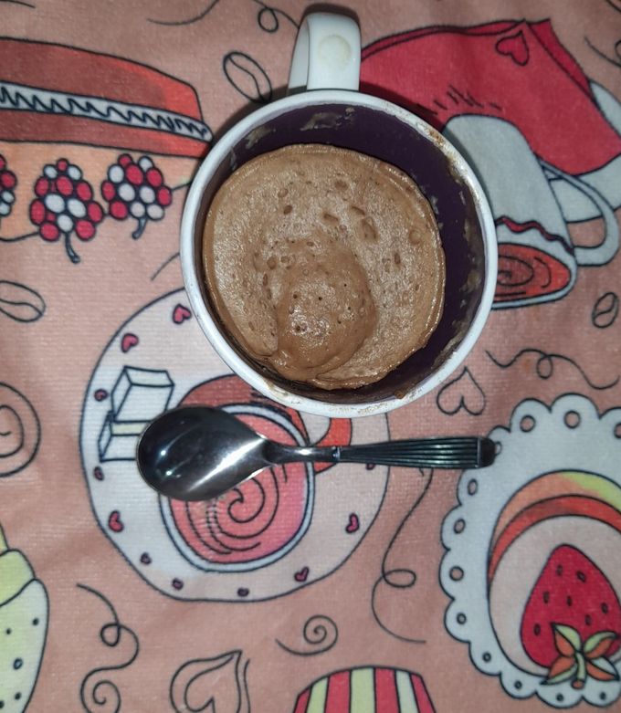 Una foto de Torta en taza (cocción en microondas)