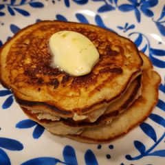 Silver dollar vegan pancakes A picture of Silver dollar vegan pancakes.