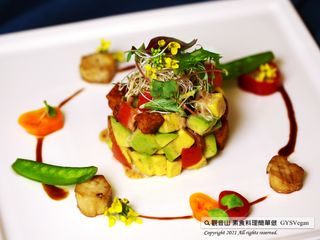 手作輕食🌿胡麻天貝酪梨沙拉(全素)｜觀音山蔬食館｜龍德上師