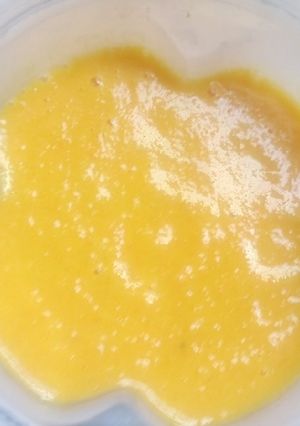 Una foto de Crema de calabacín y zanahoria
