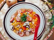 Gambar sop merah brokoli
