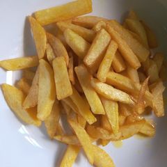 A picture of Tumeric French fries(soft and tasty).