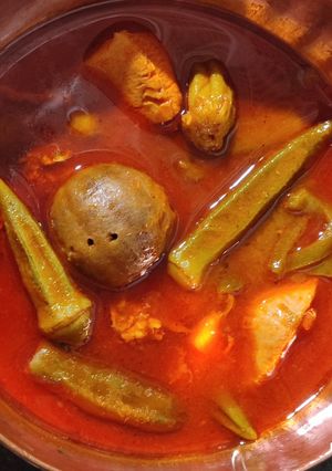 عکسی از دستور خورش بامیه