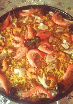 Une photo de Paela aux fruits de mer