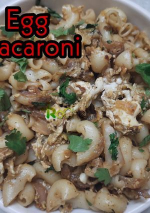A picture of Egg macaroni recipe|Spicy masala egg pasta.