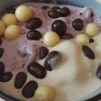 Helado de plátano y arándanos