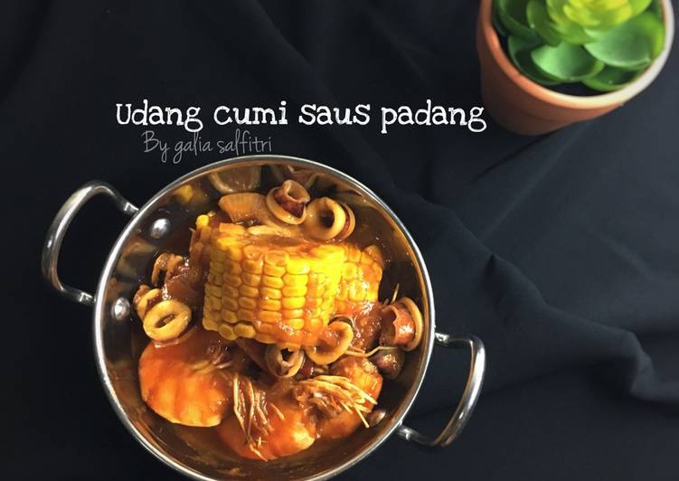 Udang cumi saus padang