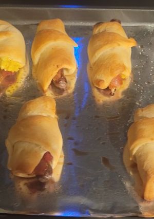 A picture of Breakfast crescent rolls.