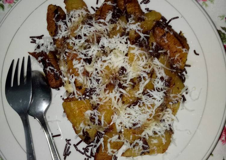 Pisang keju coklat madu