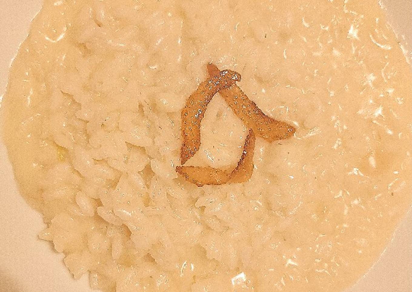 Taleggio cheese and pear risotto