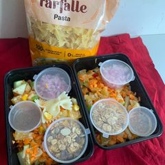 A picture of Farfalle Pasta salad.