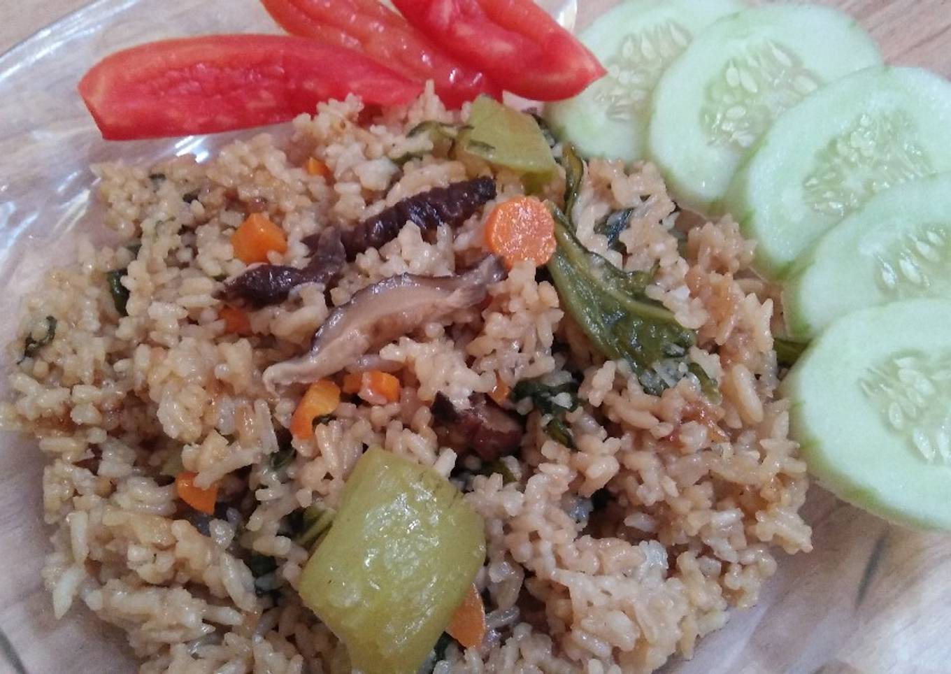 Nasi kua chai vegetarian aka nasi sawi pahit vegetarian
