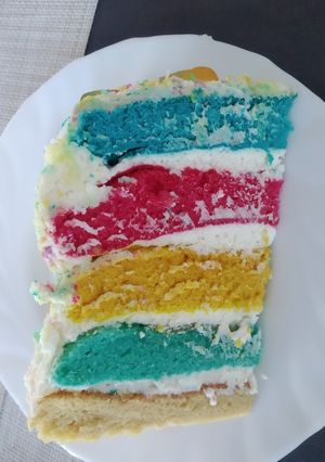 Szivárványtorta recept fotója