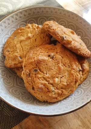 Une photo de Cookies aux cacahuètes et chocolat (sans gluten)