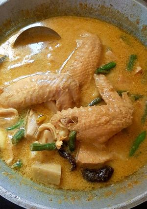 Foto resep Gulai Nangka, Kacang panjang & Ayam