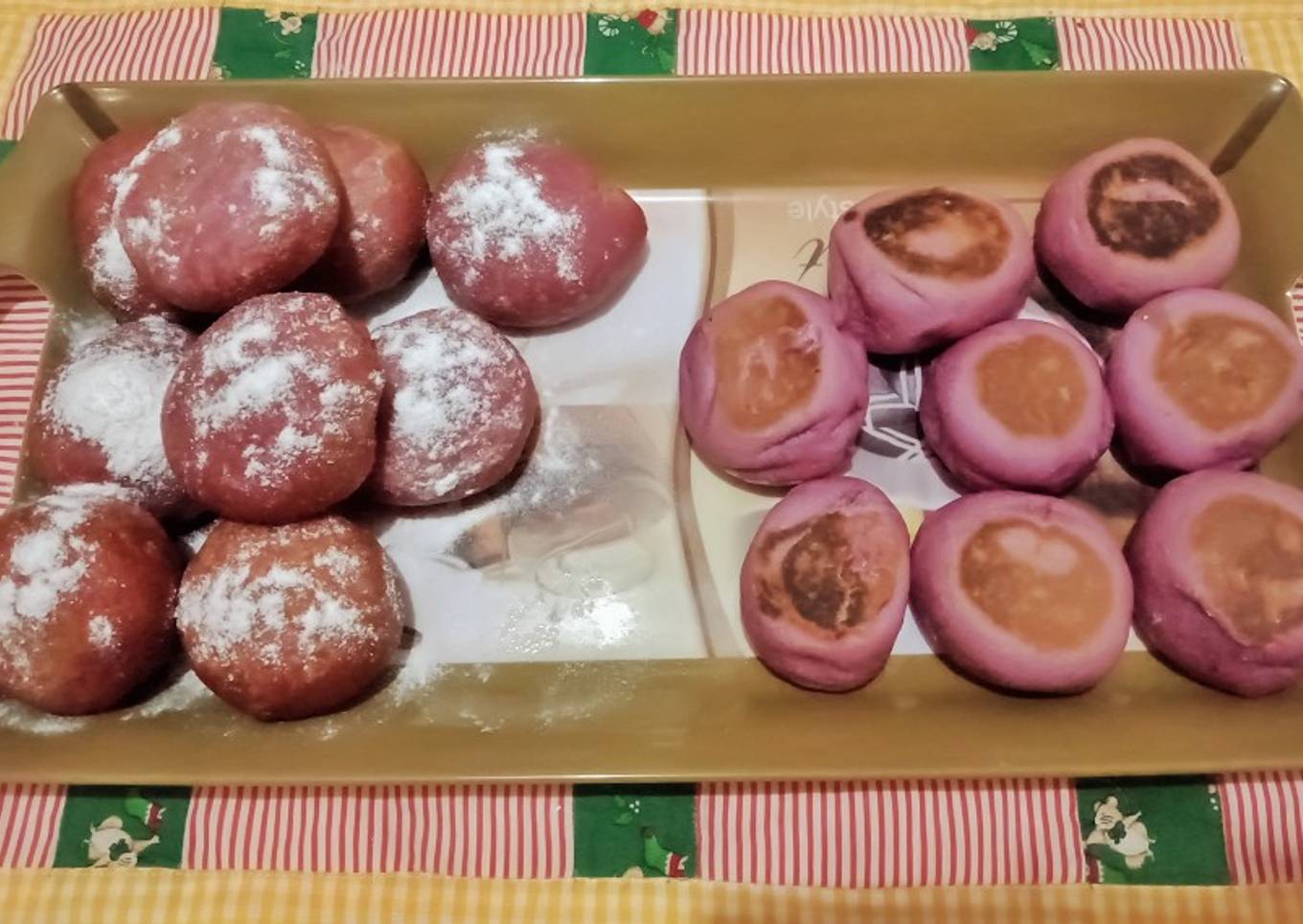 Donat Ubi Ungu dan Roti Teflon Ubi Ungu (Tanpa Telur)