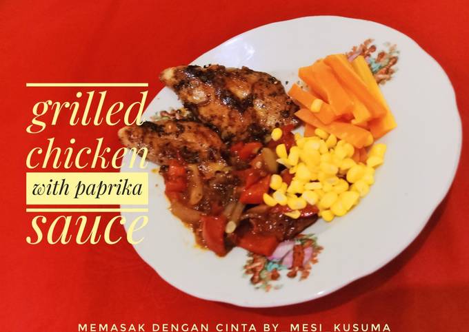 Resep 38 Grilled Black Pepper Chicken Steak With Paprika Sauce Oleh