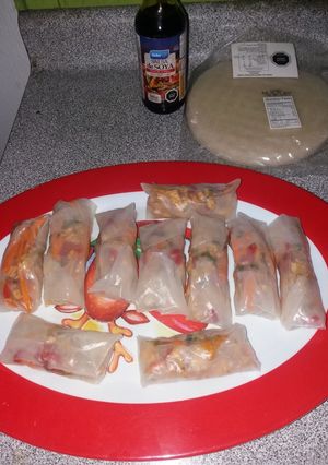 Una foto de Rollitos primavera saludables
