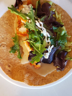 A picture of Easy buffalo chicken wraps.