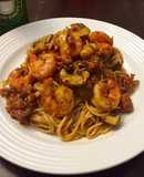 Spaghetti Denisse, Camarones y Chorizo