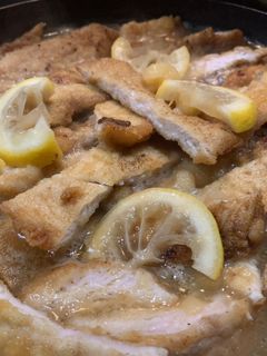 Una foto de Pollo al limón del chino