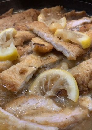 Una foto de Pollo al limón del chino