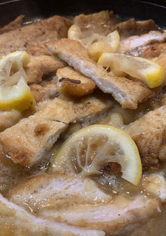 Una foto de Pollo al limón del chino