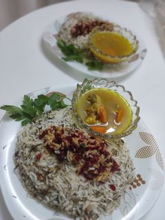 عکسی از دستور شوید پلو با گوشت