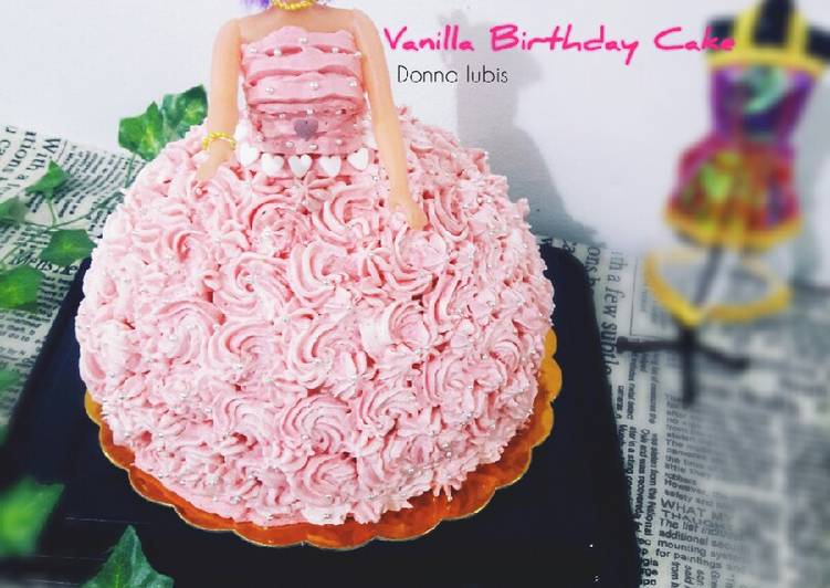 Resep Vanilla Birthday Cake Anti Gagal