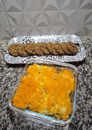 Una foto de Hamburguesas quinoa y pastel calabaza y quinoa!