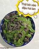 Thịt bò xào đậu Hà Lan