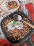 Wiśniowe crumble z gorzką czekoladą