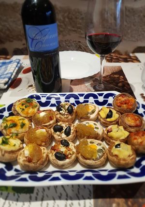 Una foto de Champiñones rellenos al horno