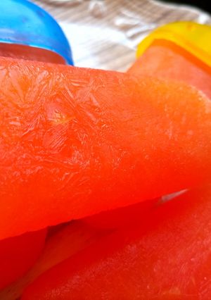 A picture of Orange with Rooh afzah Popsicle.