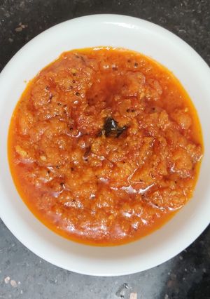 A picture of வெங்காய தக்காளி தொக்கு- அவசர சமையல்.