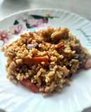Постный плов с грибами