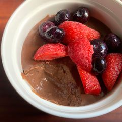 A picture of Chocolate Custard made with Custard Powder.