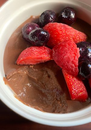 A picture of Chocolate Custard made with Custard Powder.