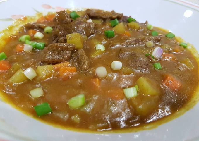 Easiest Way to Prepare Super Quick Homemade Japanese Curry with Beef (from scratch)