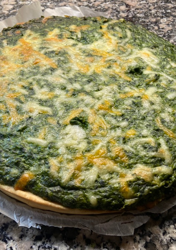 Una foto de Quiche de espinacas a los cuatro quesos